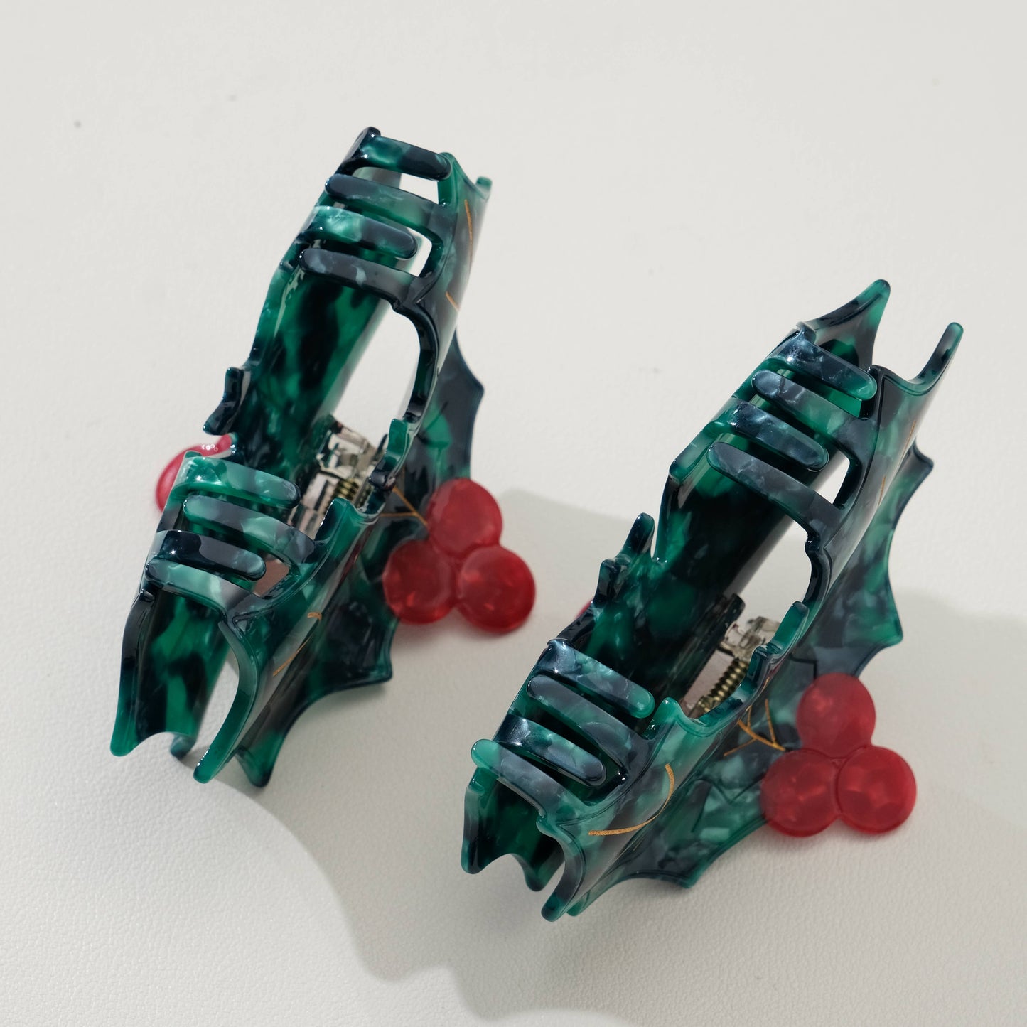 Christmas Holly Hair Claw