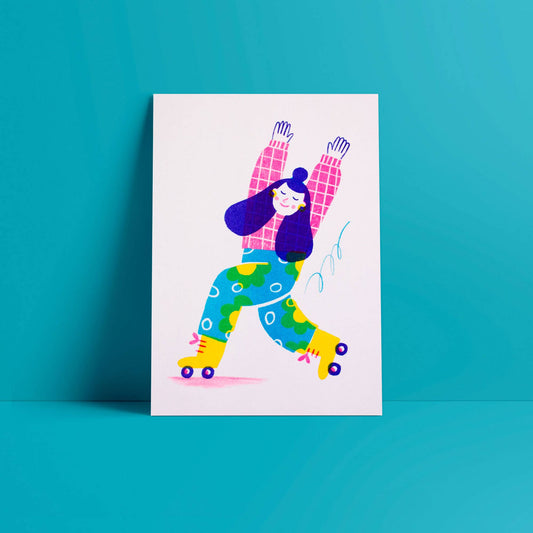 Julia the Roller Skater print