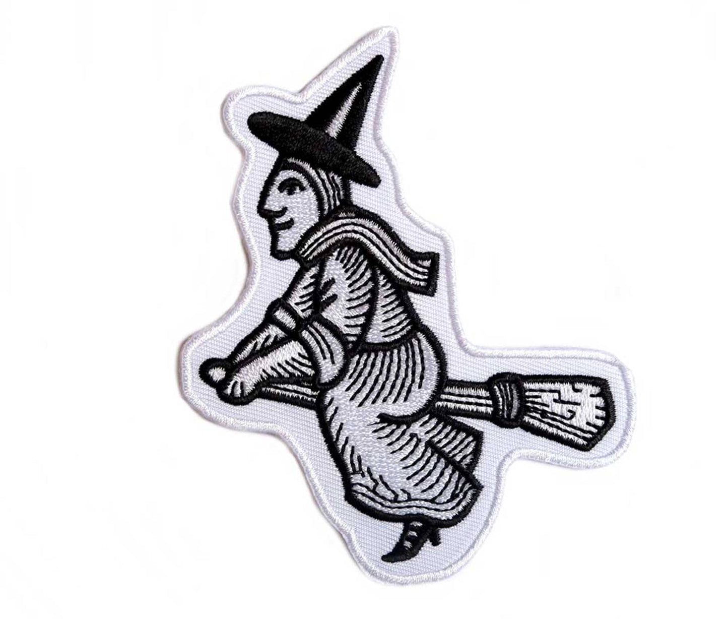 Woodcut Witch Embroidered Patch