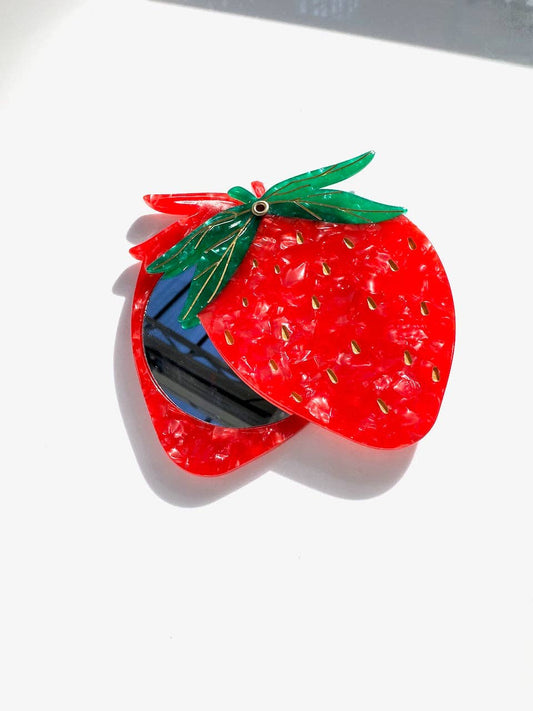 Strawberry Compact Mirror