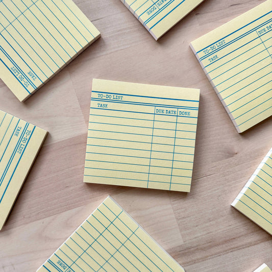 Library Card Sticky Notes