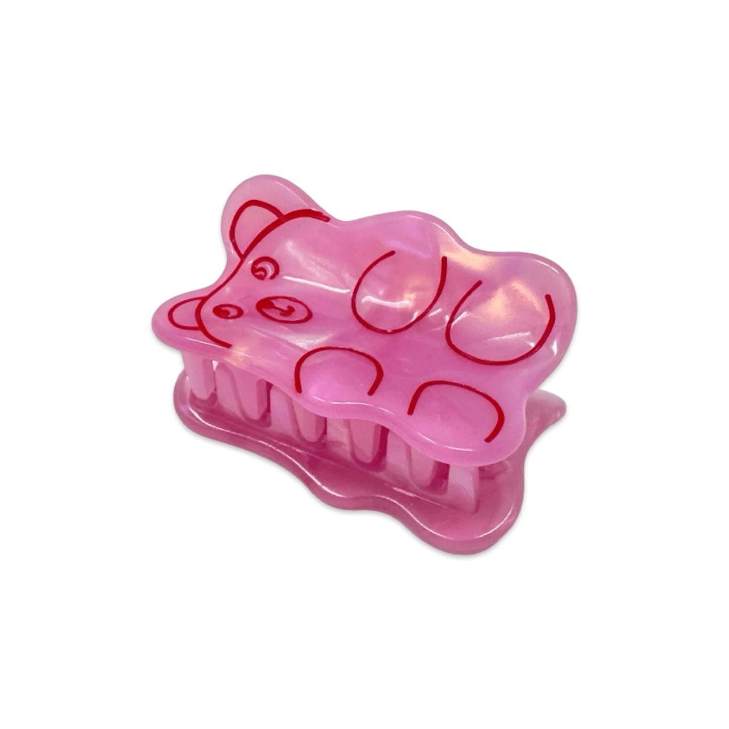 Mini Pink Gummy Bear Hair Claw