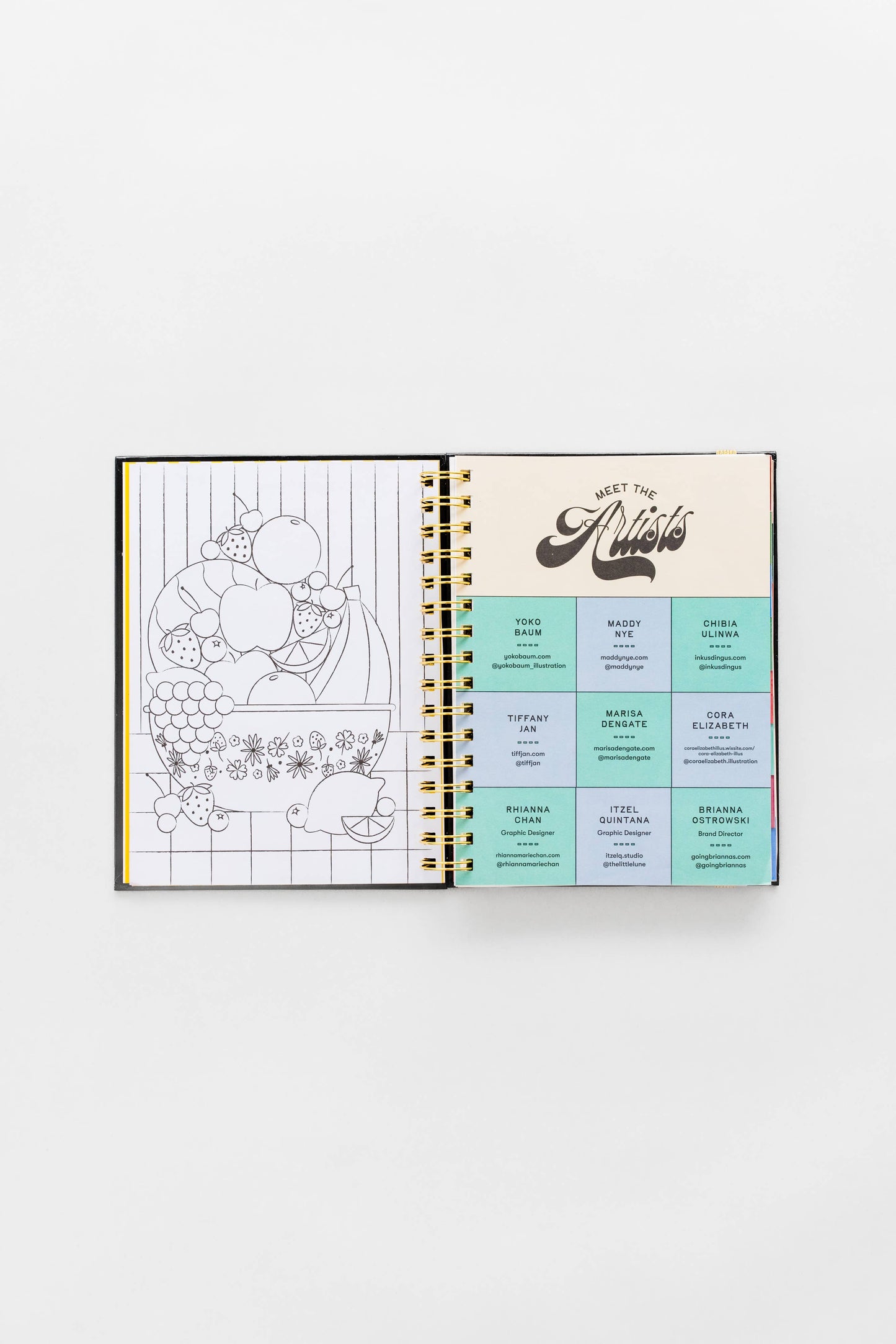 2027 Black Scandinavian Floral Medium Spiral 12 Month Planner