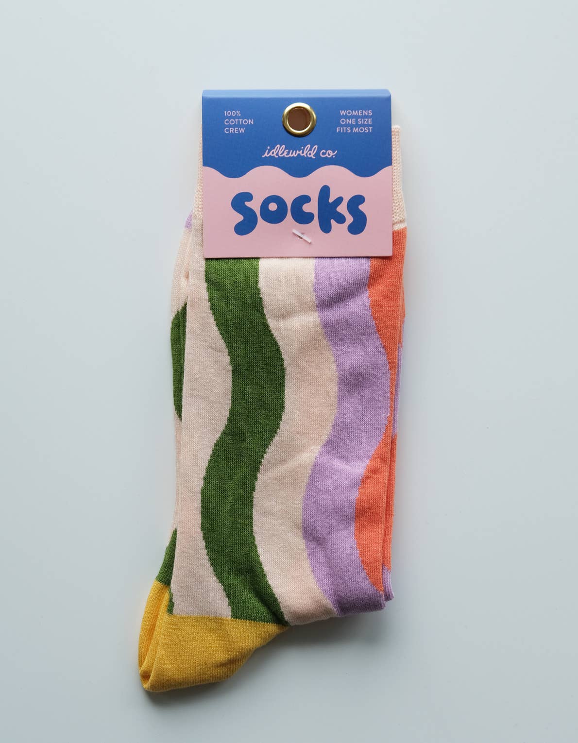 Rainbow Waves Crew Socks