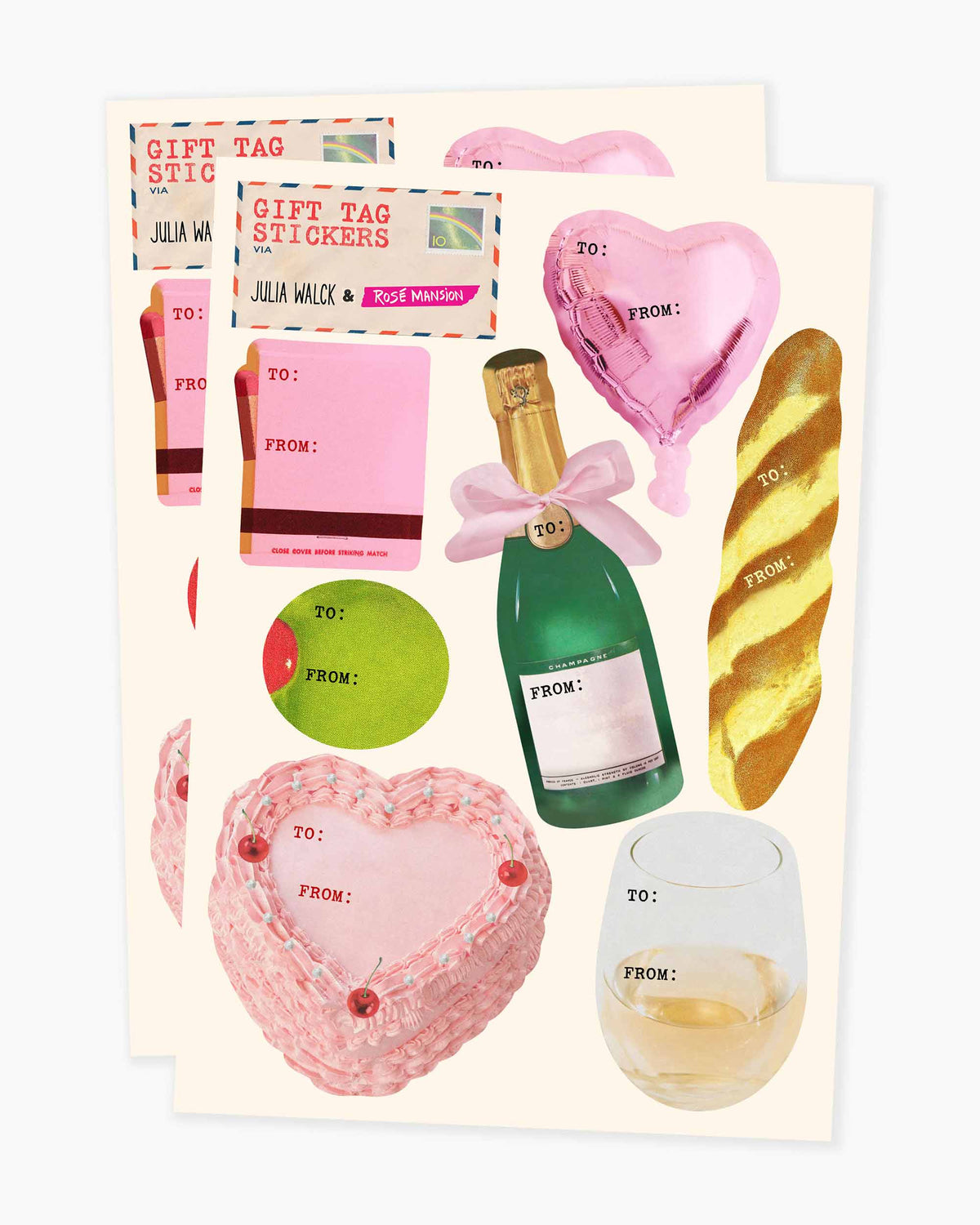 Rosé Mansion Gift Tag Stickers