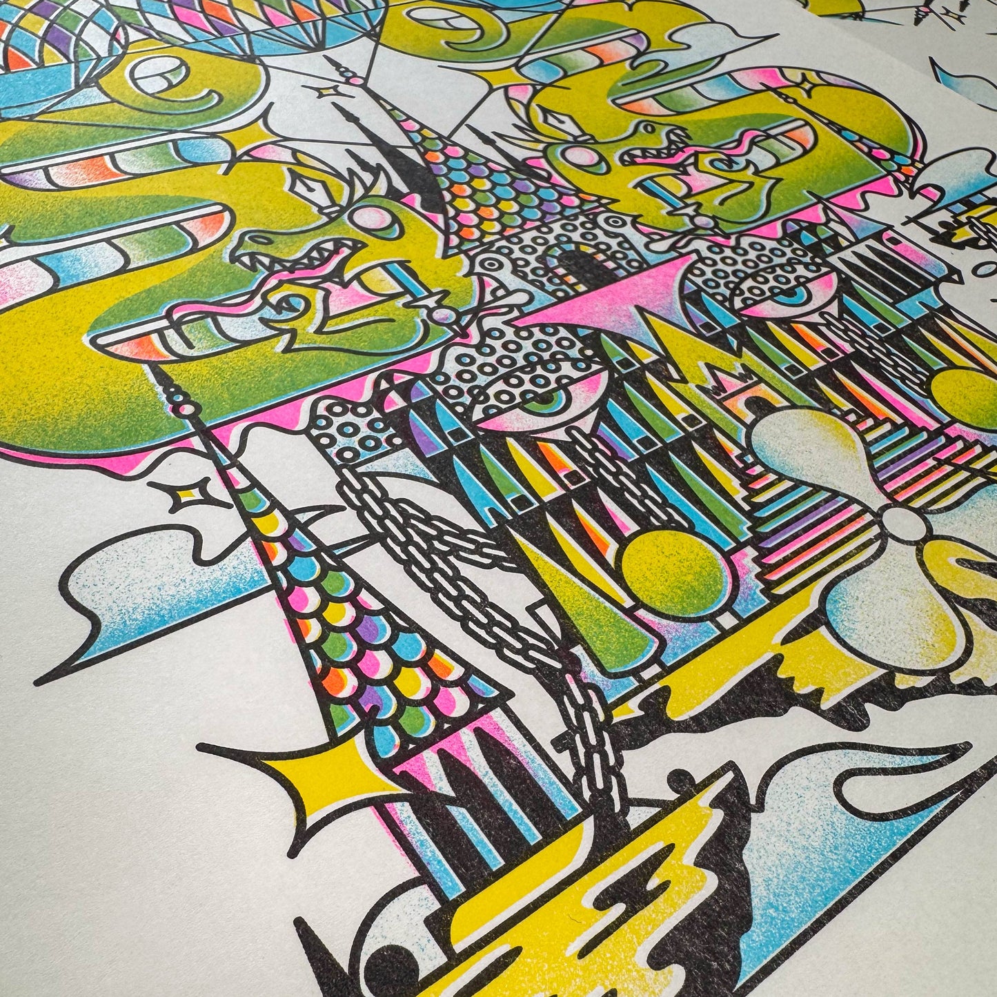 Fortress Risograph Print