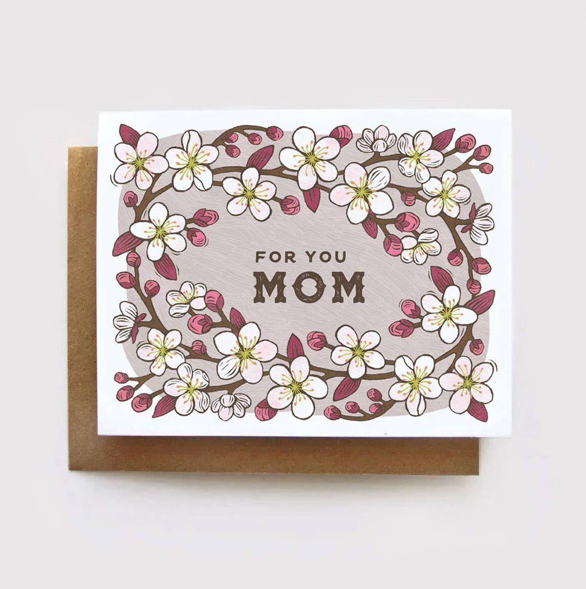 For You Mom Cherry Blossoms card - Mother's Day card