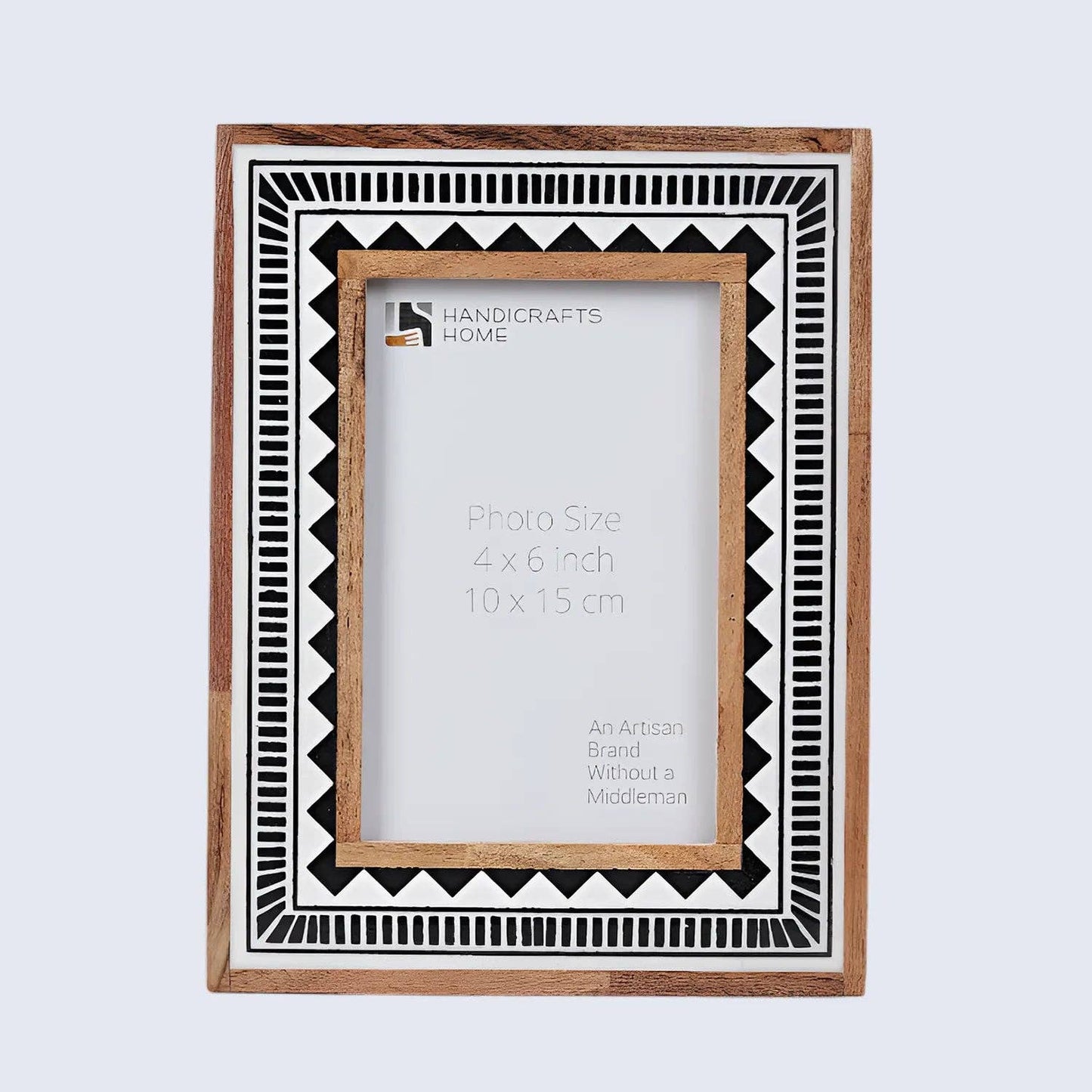 Geometric Wood Resin Inlay Picture Frame