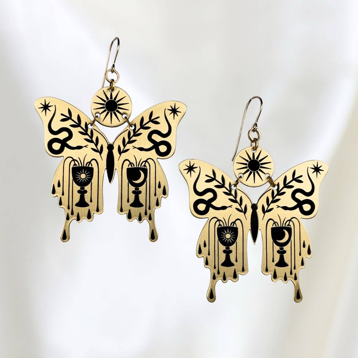 Mariposa Brass Earrings