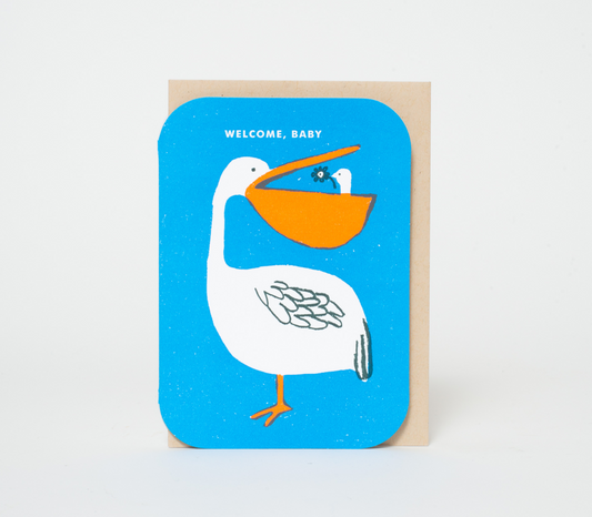 Welcome Baby Pelican card