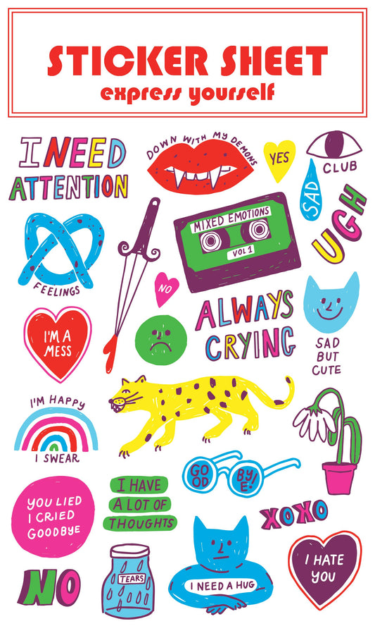 Mixed Emotions Sticker Sheet