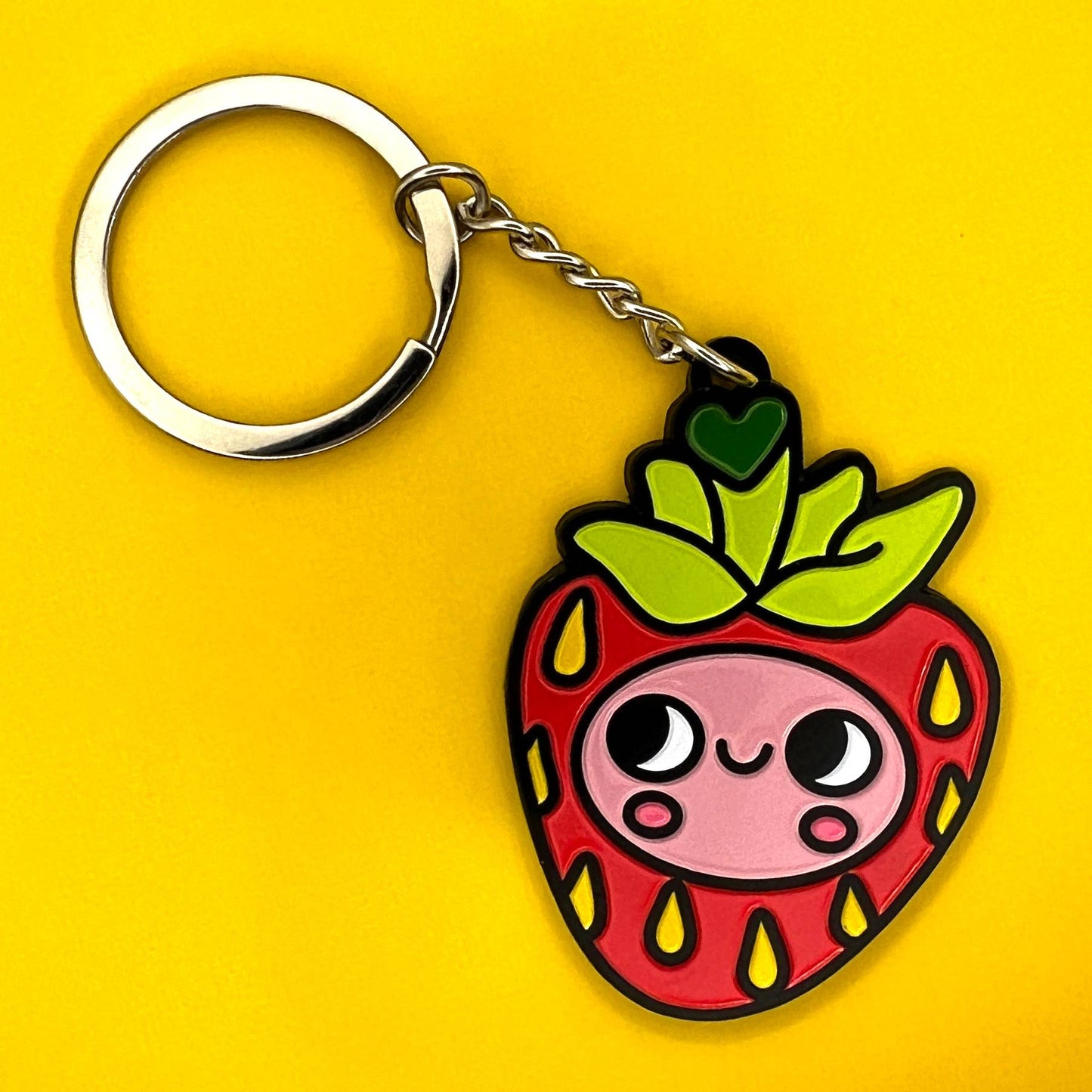 Strawbebby Keychain