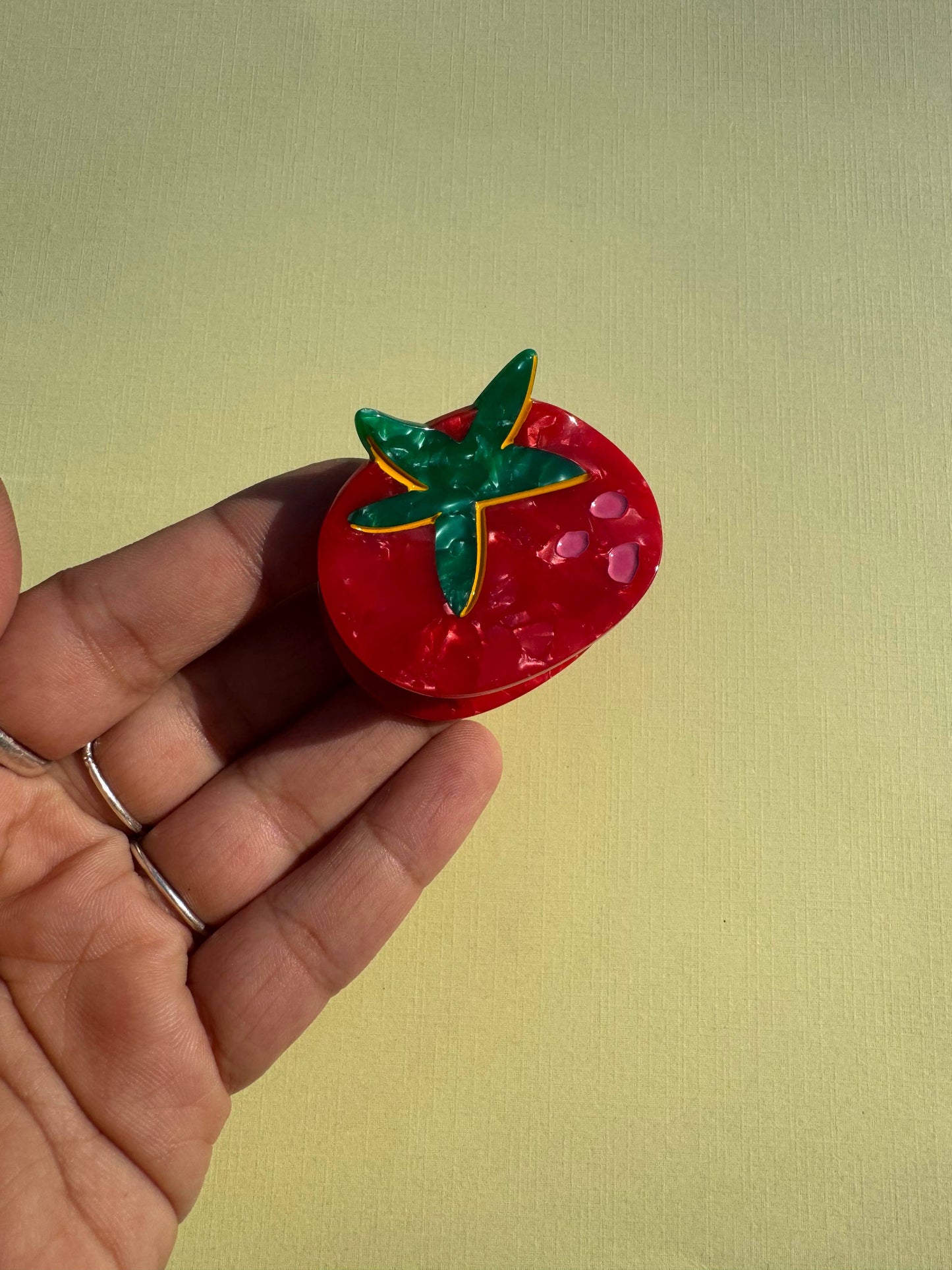 Tiny Tomato Hair Claw