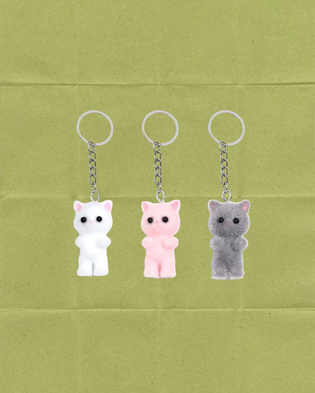 Calico Critter Trinket Cat Keychain