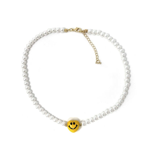 Smiley Pearl Necklace