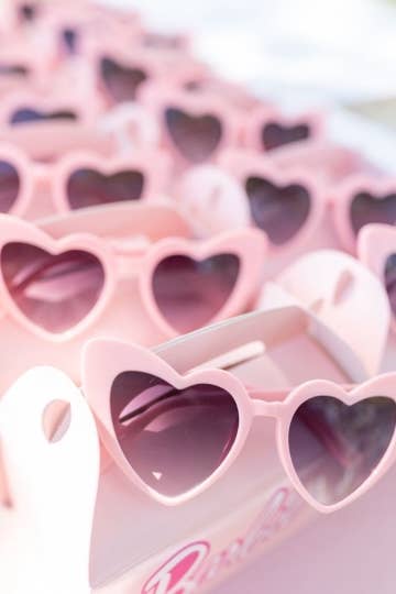 Barbie Style Pink Heart Sunglasses