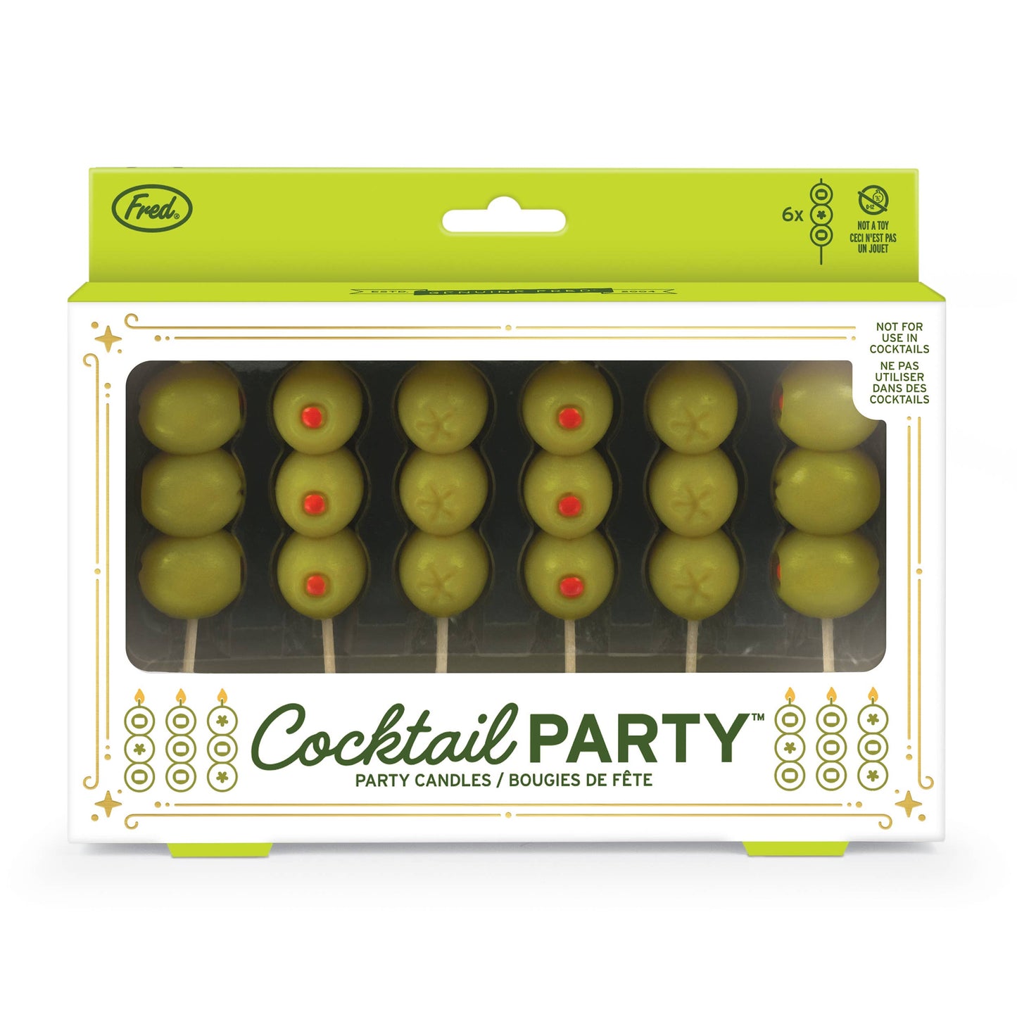 Cocktail Party Olive Candles Set