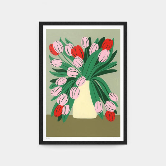 Pink Tulips print