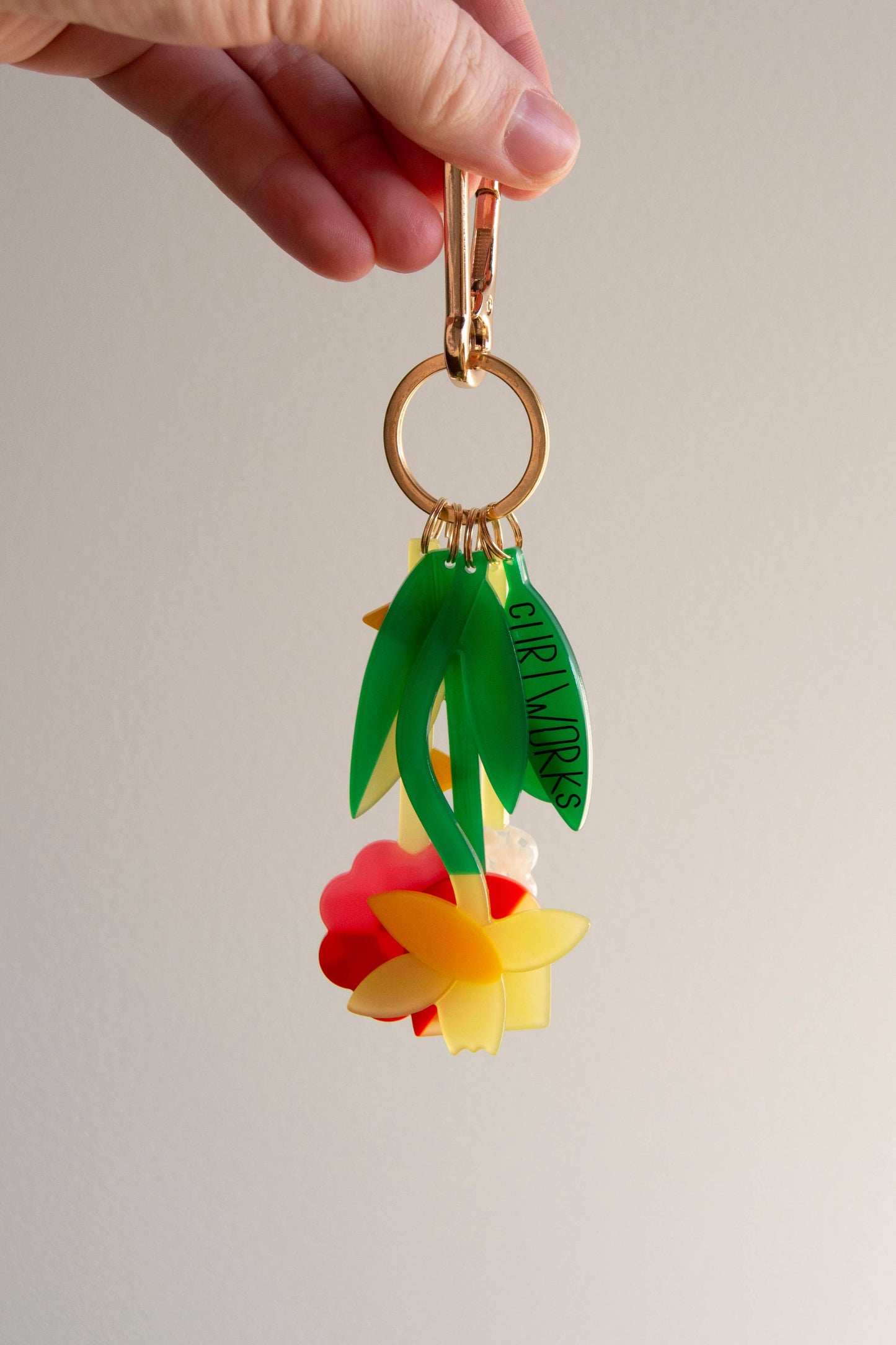 Fresh Flower Bouquet Bag Charm