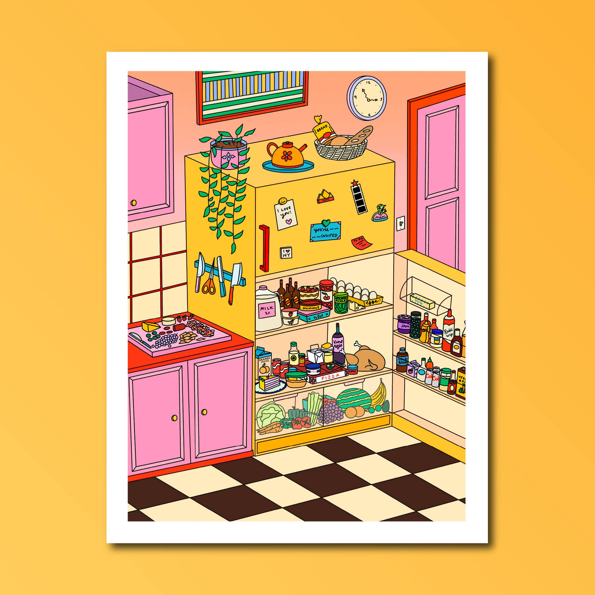 Happy Full Fridge Print