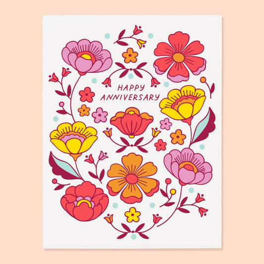 Floral Anniversary card