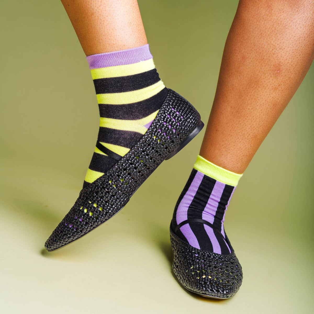 Halloween Witch Stripe Socks