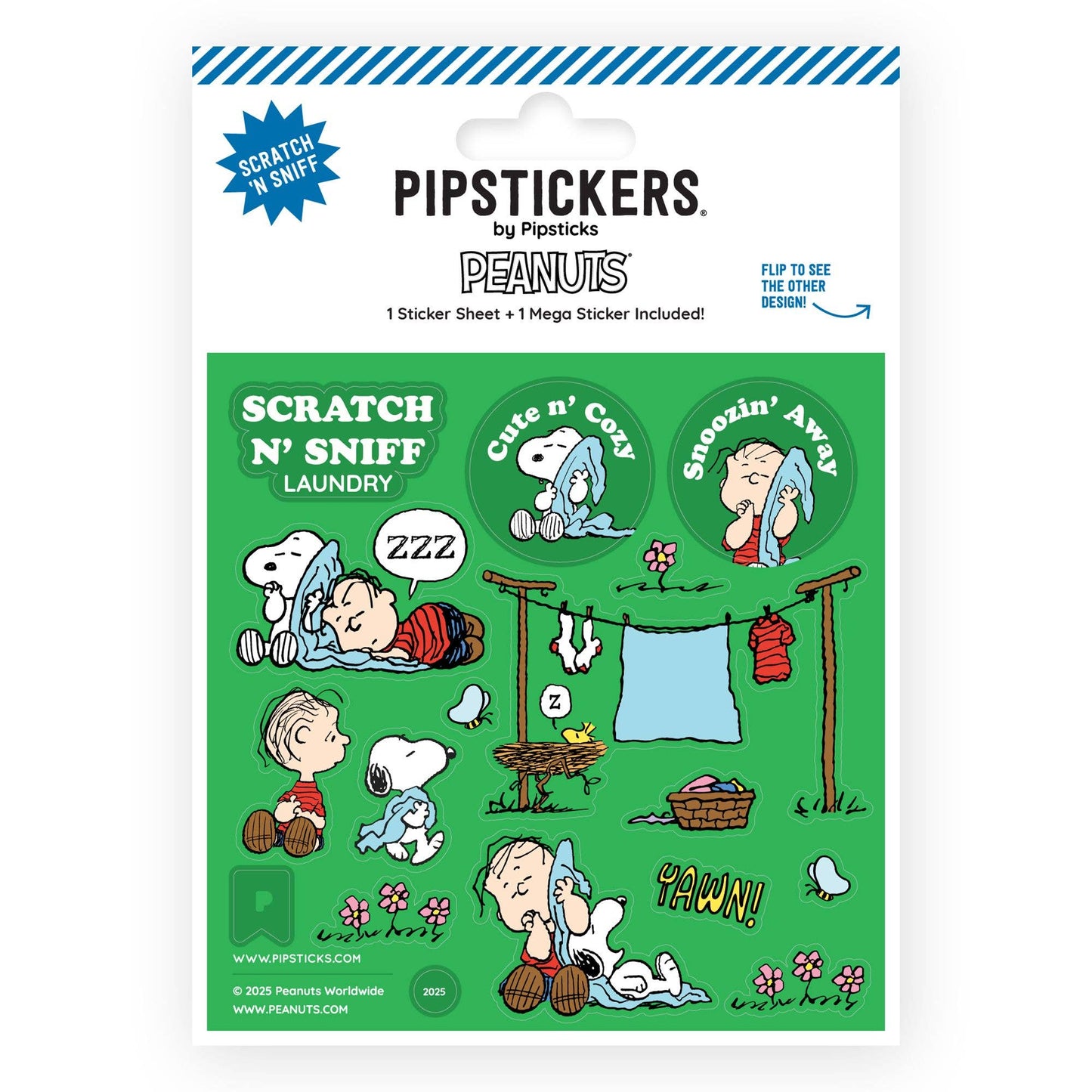 Peanuts Laundry Day Scratch 'n Sniff Sticker Sheet