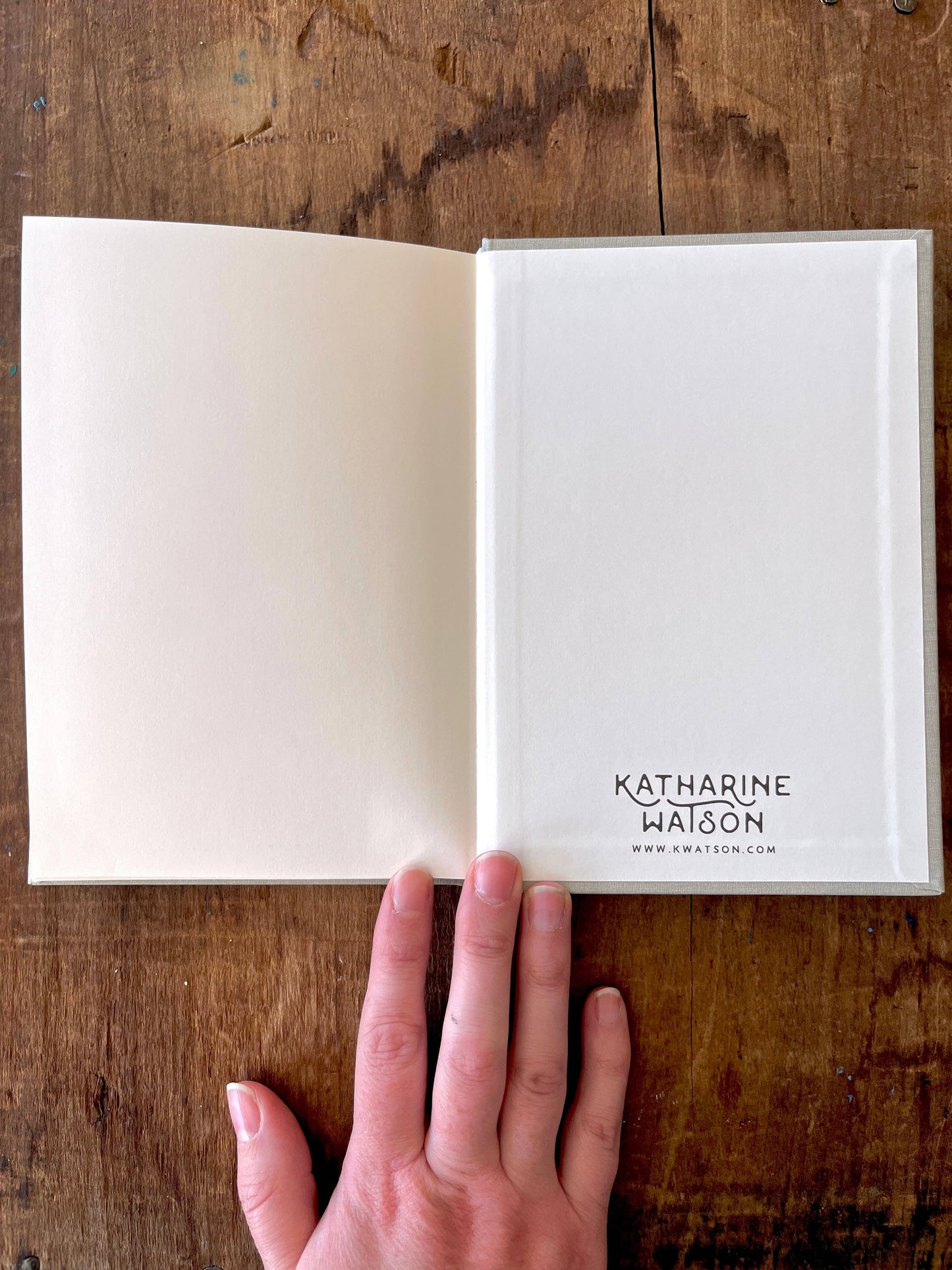 Muted Sage Foil Stamped Linen Journal