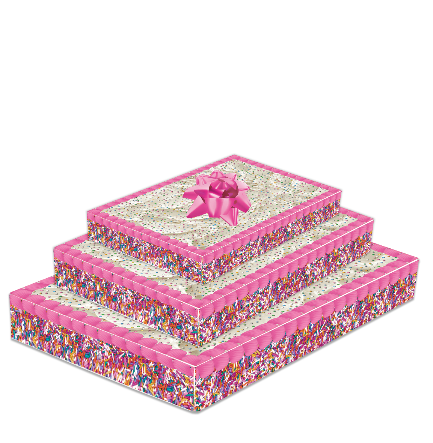 Birthday Cake Stackable Gift Box Set