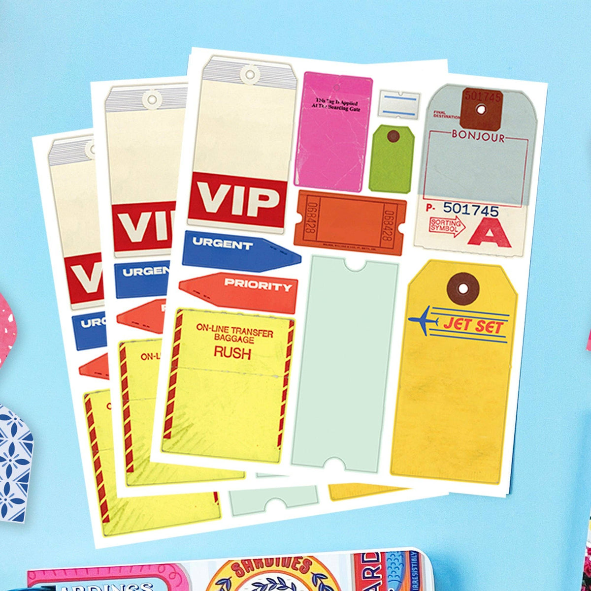 Jet Set Labels Sticker Sheets