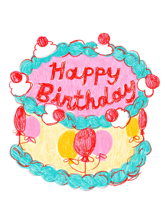 Birthday Balloon Cake card