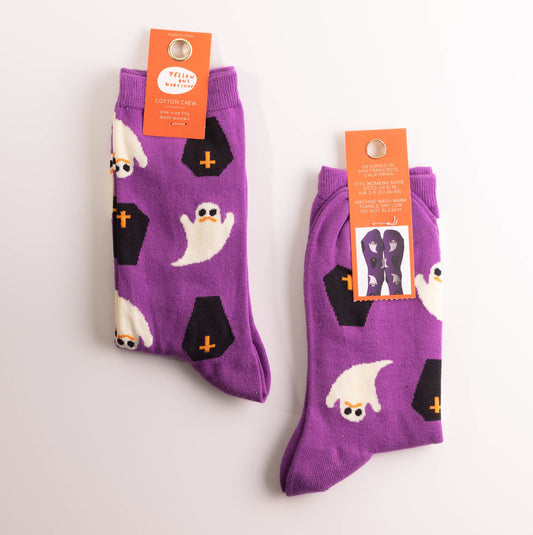 Ghost and Coffin Small Crew Socks