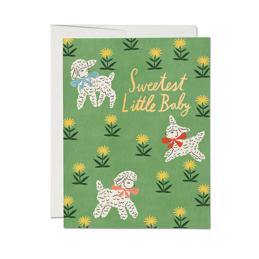 Sweetest Little Lamb - New Baby card
