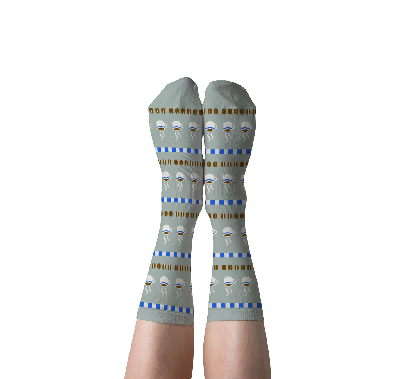 Coffee Large Crew Socks