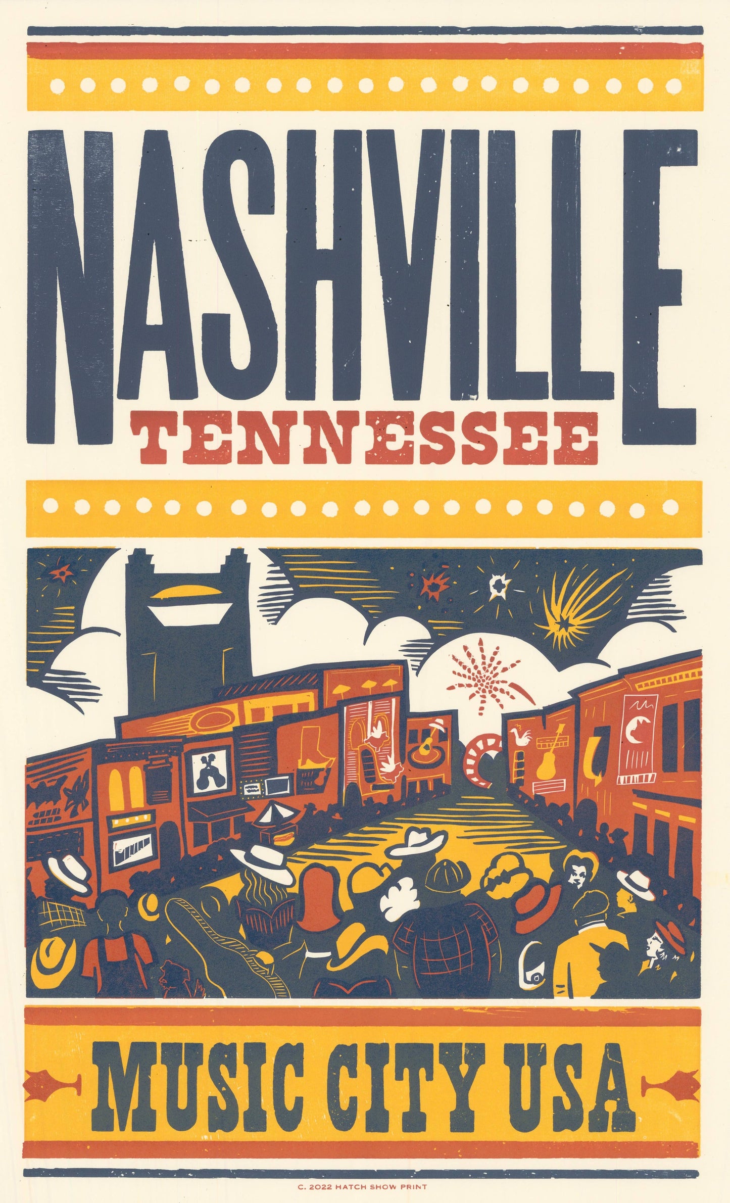 Nashville's Broadway Poster 13x22.25"