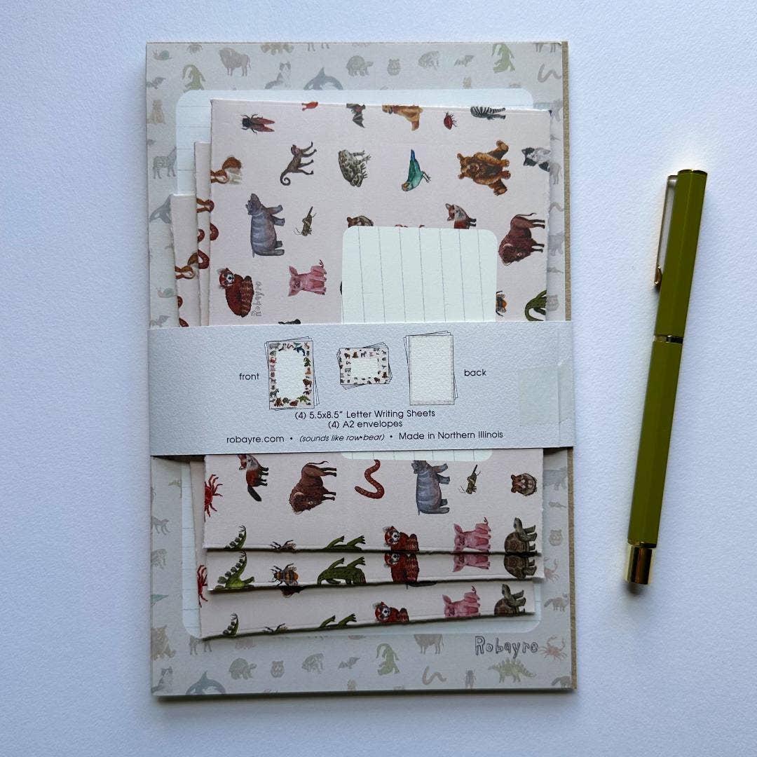 Animal Illustration Stationery Set