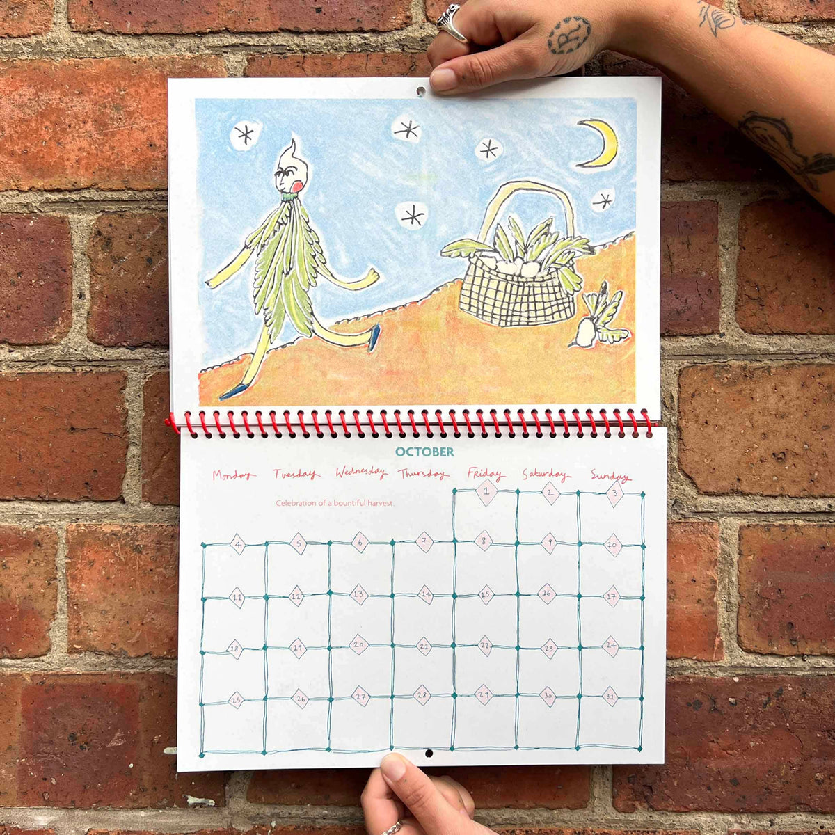 2027 Risograph Illustrated Wall Calendar