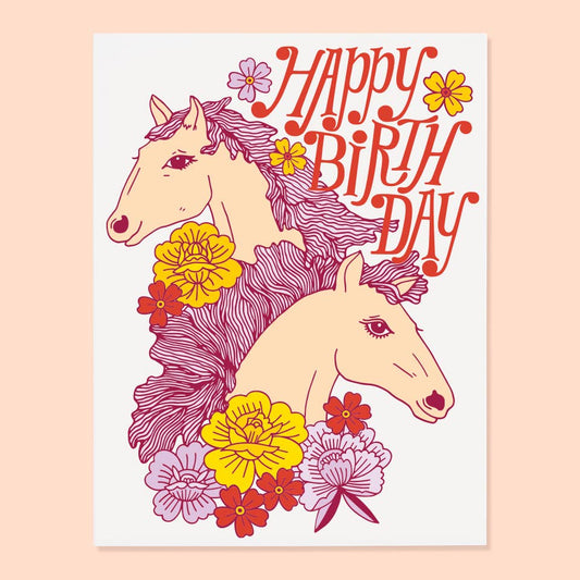 Birthday Horses card