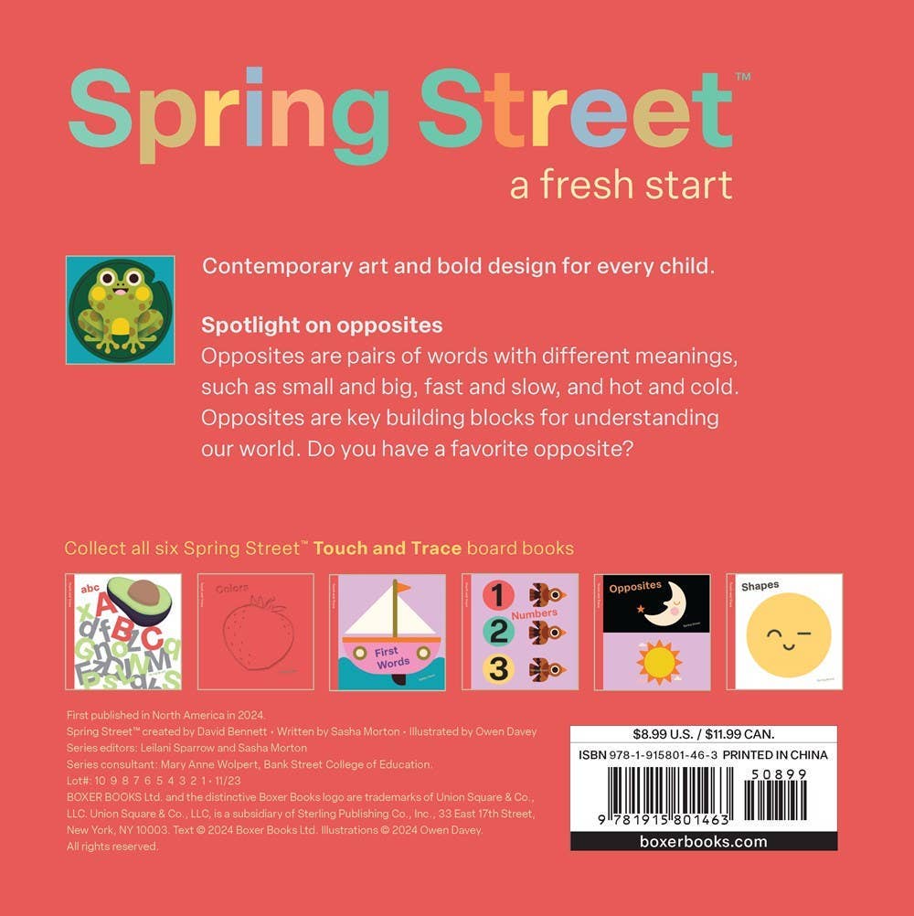 Touch and Trace: Opposites board book