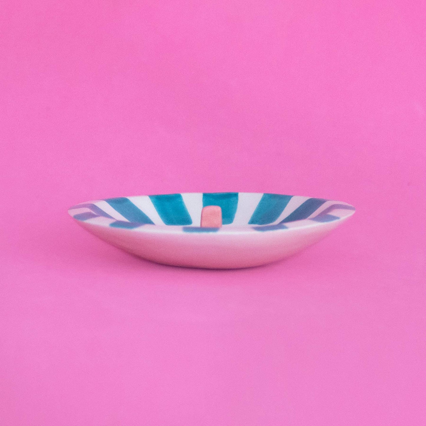 Happy Sun Teal Trinket Dish