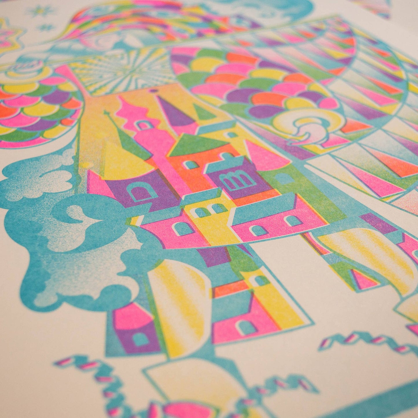 Knight Banneret Risograph Print