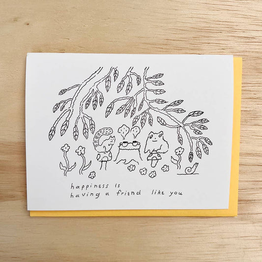 Happiness is a Friend card