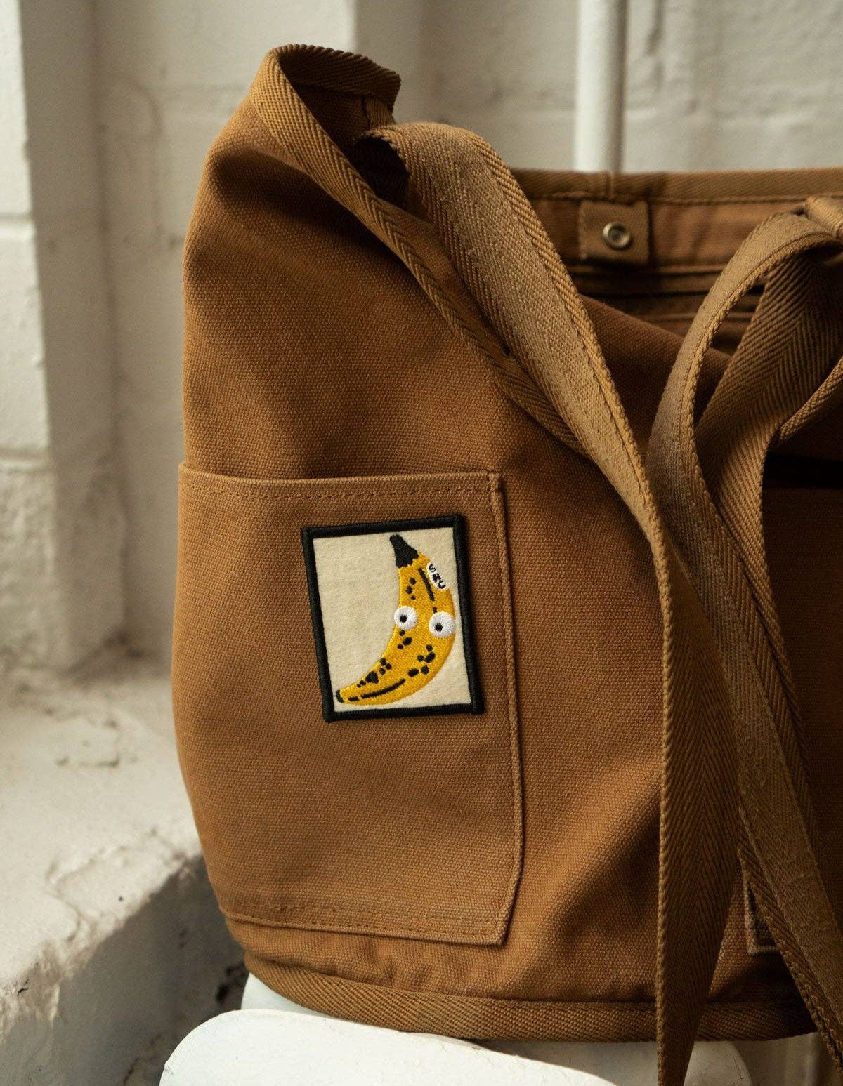 Googly Banana Felt Sticky Patch