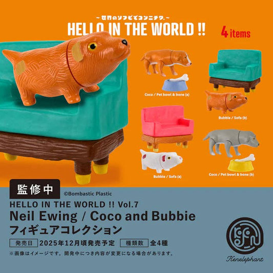 Dog Coco & Bubbie Hello in the World Vol.7 Figurines Blind Box