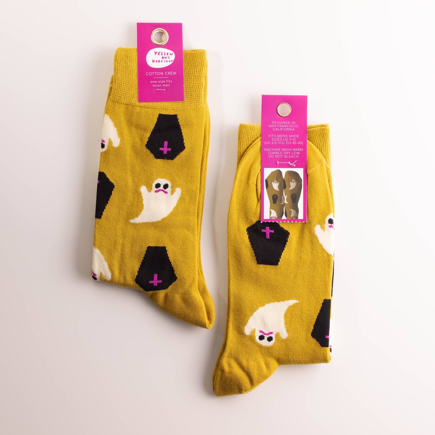 Ghost and Coffin Large Crew Socks
