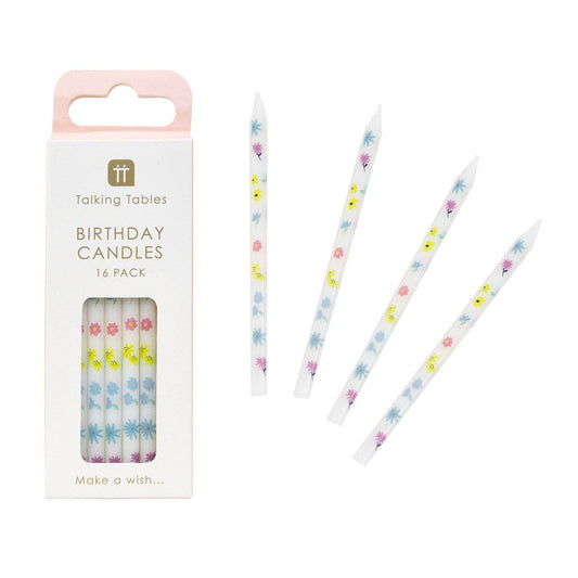 Pastel Floral Birthday Candles