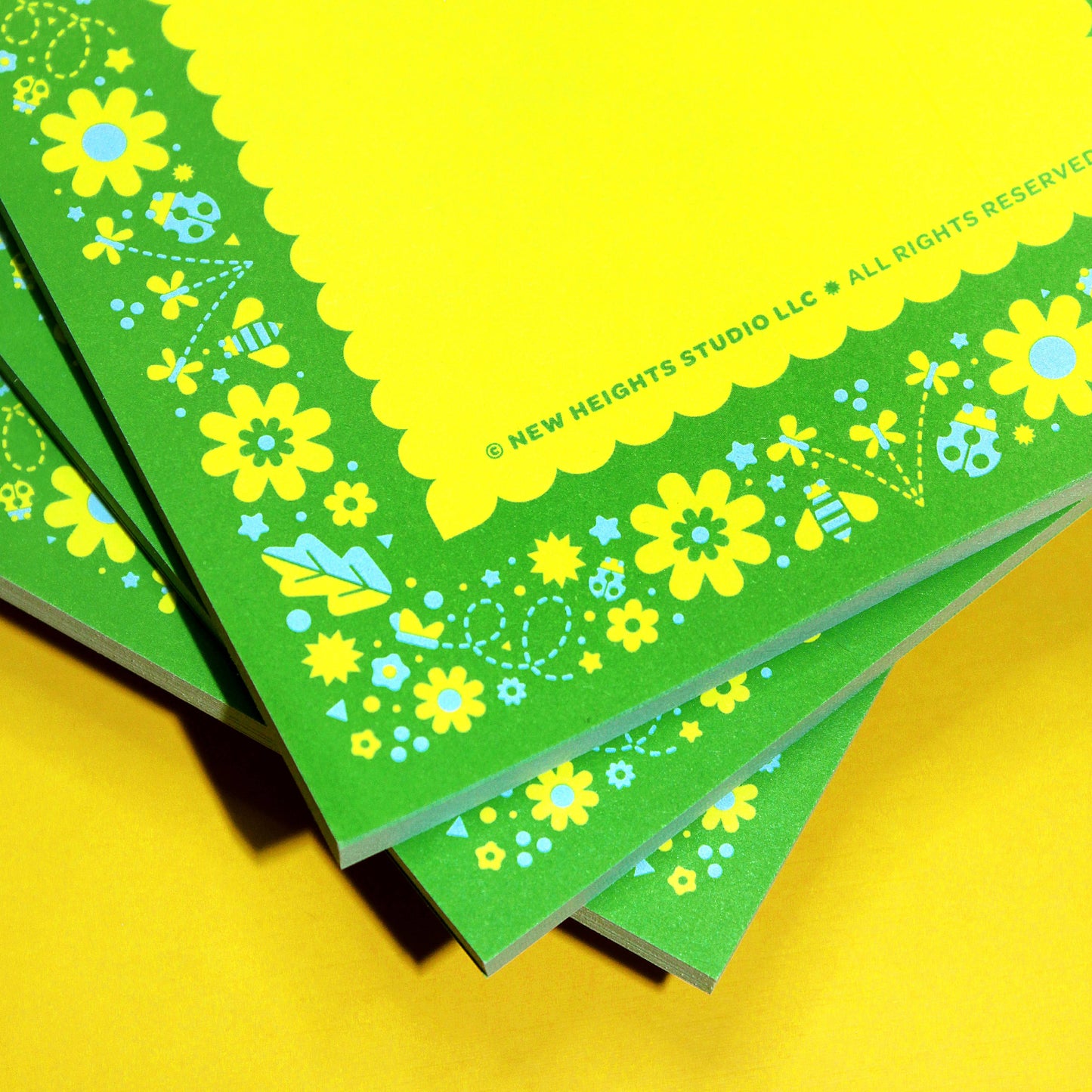 Green Flower Garden Notepad