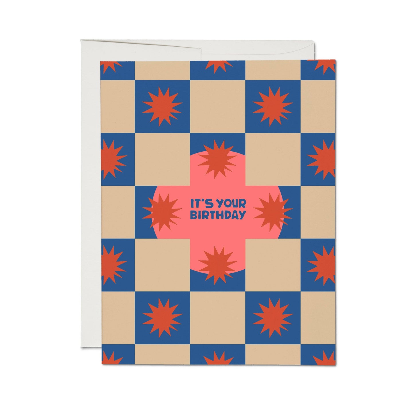 Squares and Bursts card - Birthday card