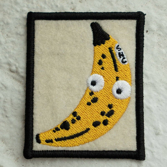 Googly Banana Felt Sticky Patch