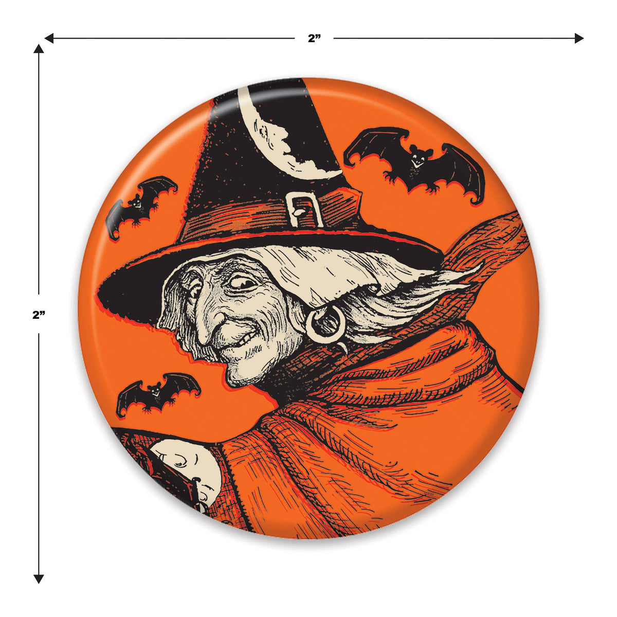 Halloween Witch Button
